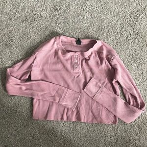 long sleeve cropped shirt from target